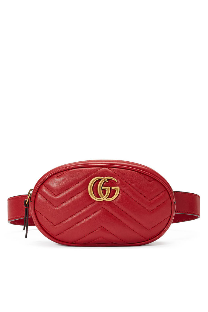 Gucci GG Marmont Metals Leather Belt Bag